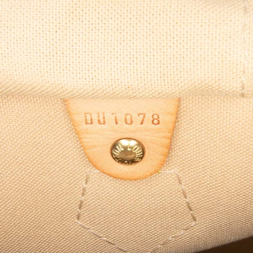 Louis Vuitton Damier Azur Speedy 30 White Canvas Good condition - Box View