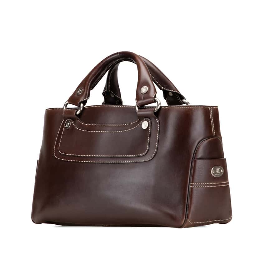 Celine Leather Boogie Handbag Brown Leather Good condition - Back View