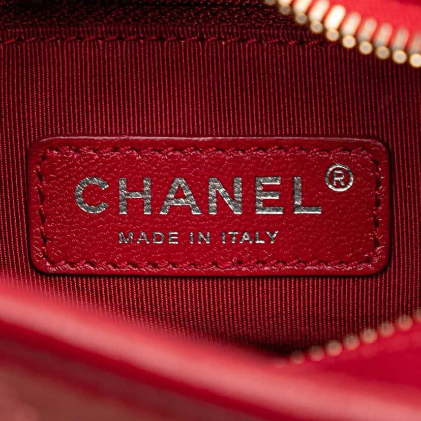 Chanel Small Suede Gabrielle Crossbody Red Leather Good condition - Box View