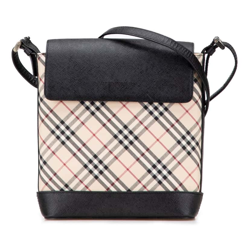 Burberry Nova Check Canvas Crossbody Brown Canvas Very good condition - Front View
