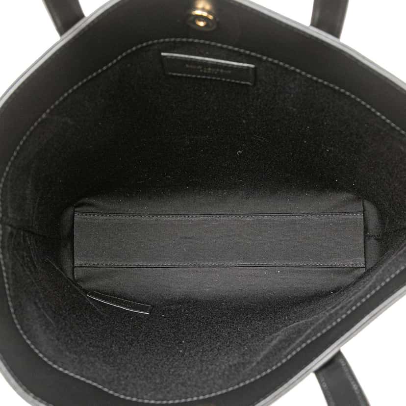 Saint Laurent Toy Calfskin Polka Dot North South Shopping Tote Black Leather Good condition - Model View