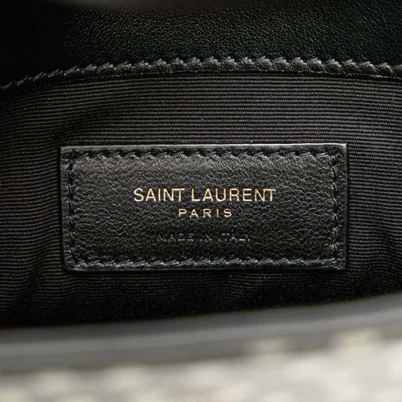 Saint Laurent Toy Calfskin Polka Dot North South Shopping Tote Black Leather Good condition - Box View