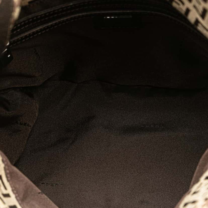 Fendi Zucchino Canvas Double Flap Mamma Brown Canvas Good condition - Model View