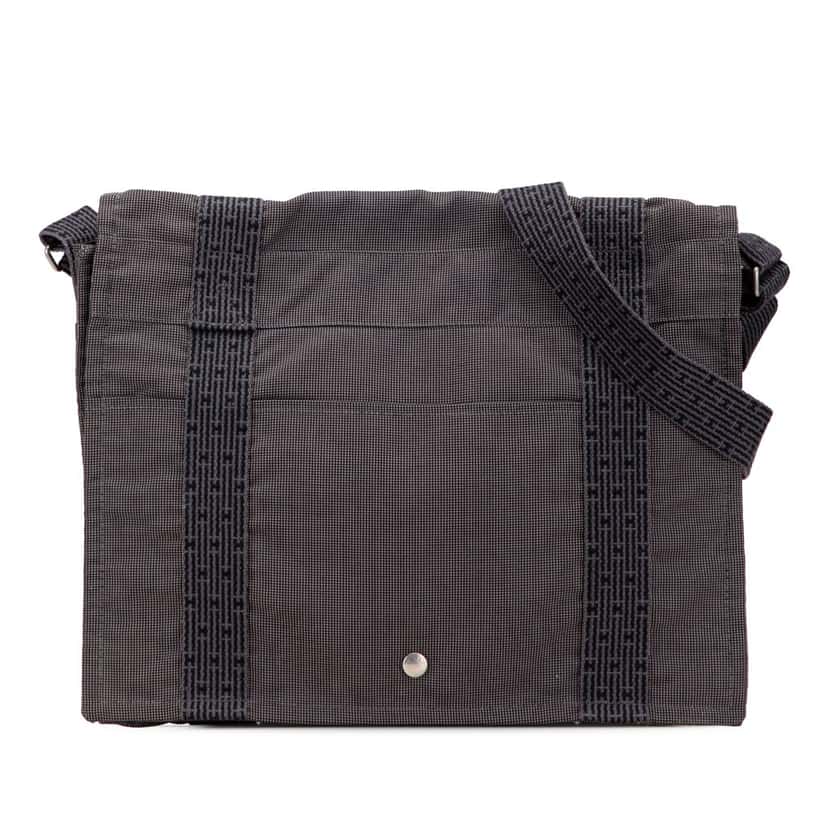 Hermès Canvas Herline Messenger Grey Canvas Good condition - Front View