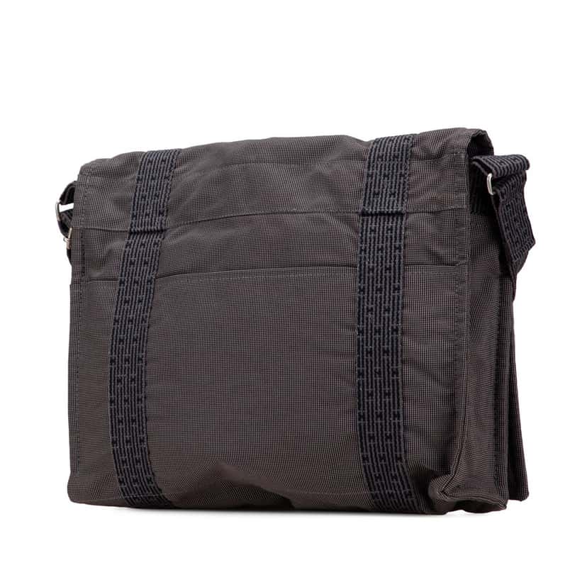 Hermès Canvas Herline Messenger Grey Canvas Good condition - Back View