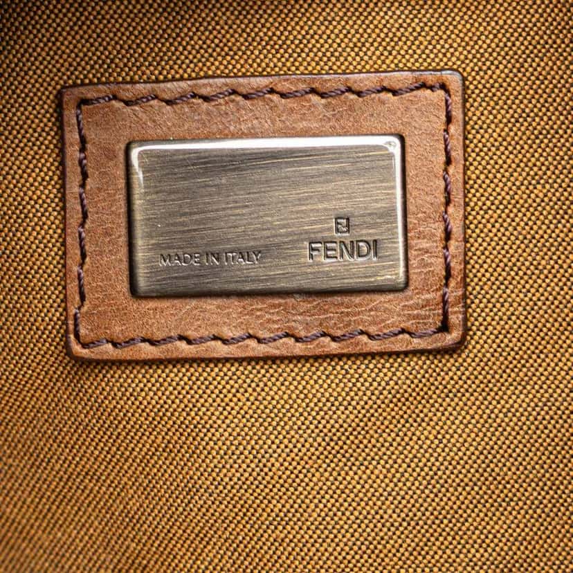 Fendi Mini FF Zucca Canvas Crossbody Brown Canvas Good condition - Box View