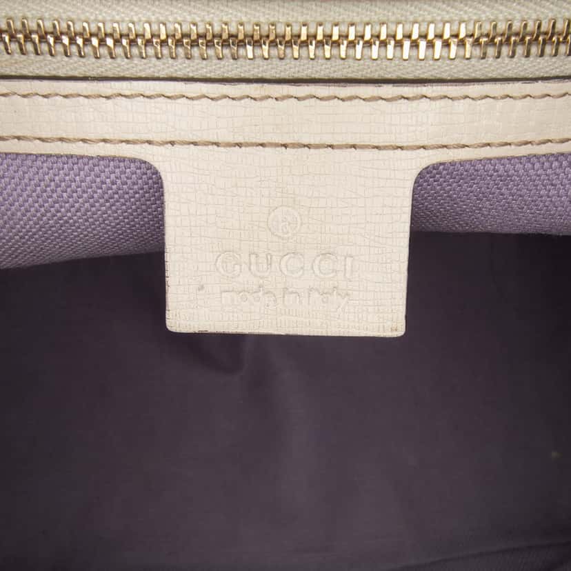 Gucci Small Leather Flora Nice Dome Satchel White Leather Good condition - Box View