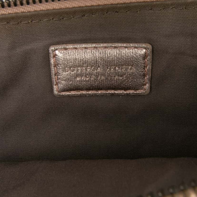 Bottega Veneta Nappa Intrecciato Clutch Gold Leather Good condition - Box View