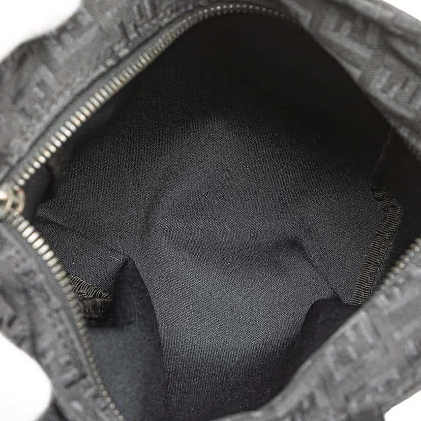 Fendi Mini Zucchino Canvas Handbag Black Canvas Good condition - Model View