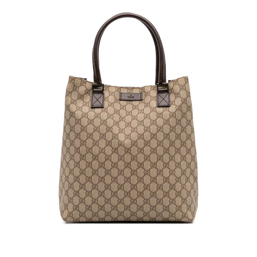 Gucci GG Supreme Tote Brown Canvas Good condition - Front View