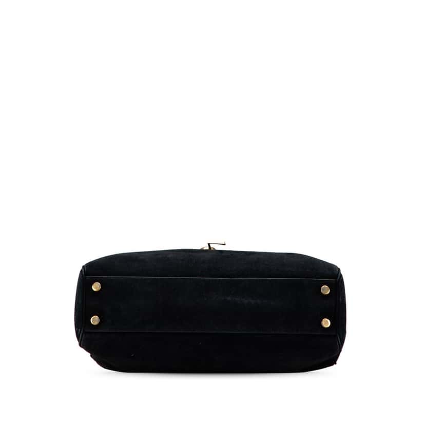 Saint Laurent Suede Monogram Cassandre Shopper Tote Black Leather Good condition - Inside View
