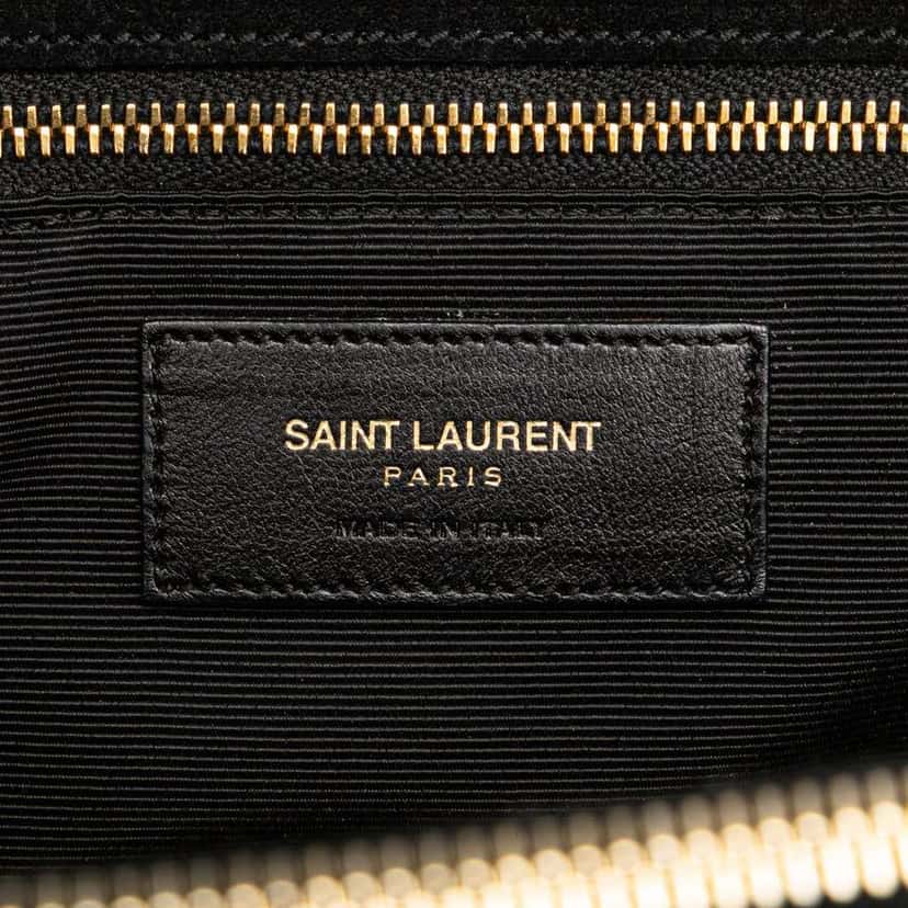 Saint Laurent Suede Monogram Cassandre Shopper Tote Black Leather Good condition - Box View