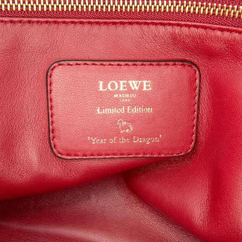 Loewe Limited Edition Year of the Dragon Leather Amazona 36 Red Leather Good condition - Box View