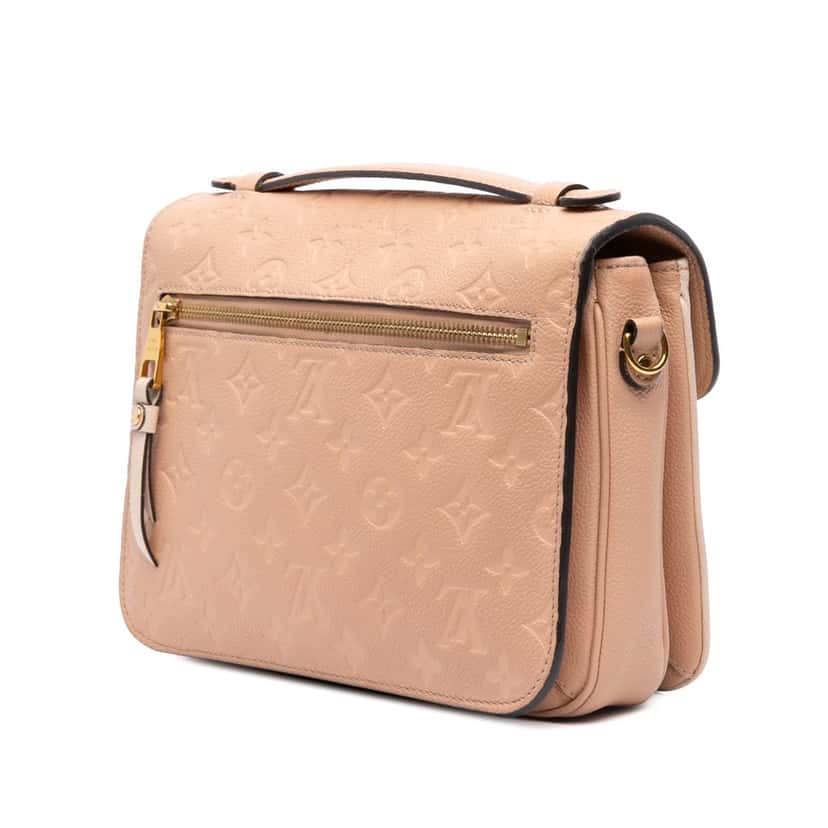 Louis Vuitton Bicolor Monogram Empreinte Pochette Metis Brown Leather Good condition - Back View
