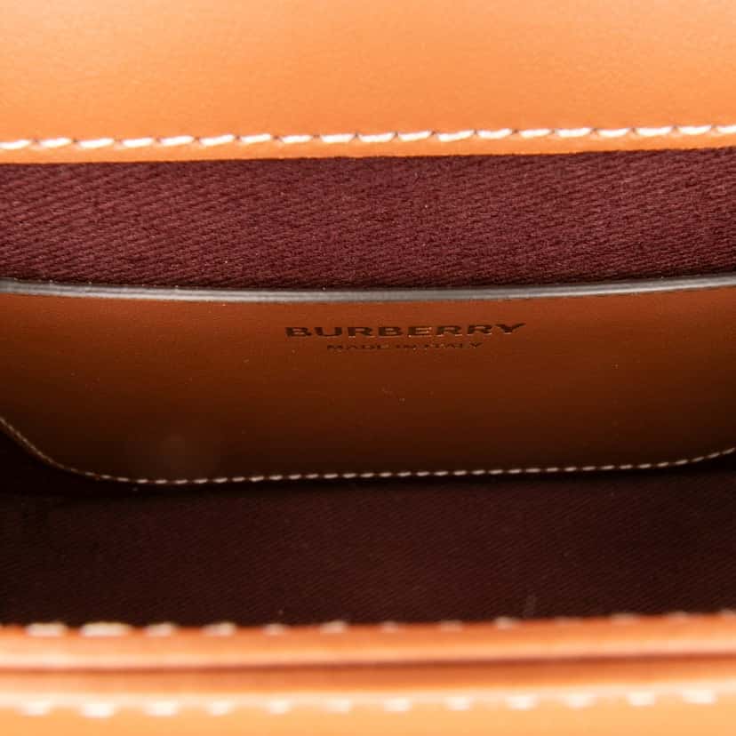Burberry Small House Check Coated Canvas Elizabeth Crossbody Brown Canvas Good condition - Box View