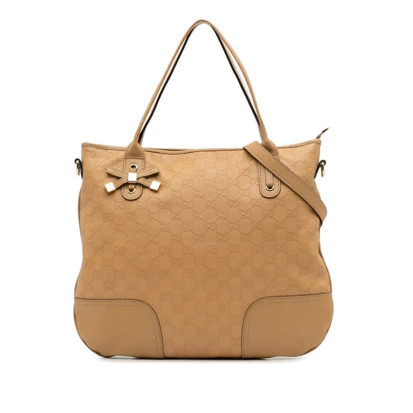 Gucci Guccissima Princy Satchel Brown Leather Good condition - Front View