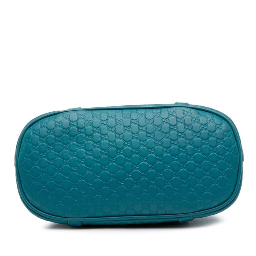 Gucci Mini Microguccissima Dome Satchel Blue Leather Good condition - Inside View