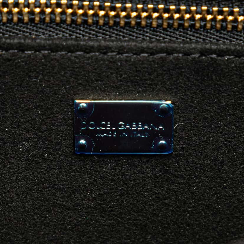 Dolce & Gabbana Leather DG Logo Flap Crossbody Black Leather Good condition - Box View