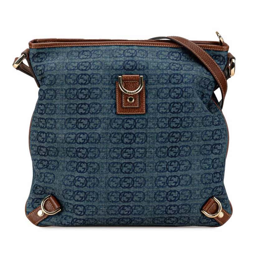 Gucci GG Denim Abbey D Ring Crossbody Blue Denim Good condition - Front View