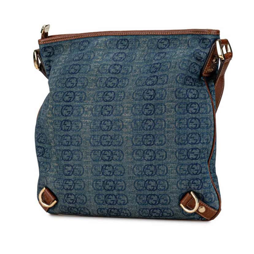 Gucci GG Denim Abbey D Ring Crossbody Blue Denim Good condition - Back View
