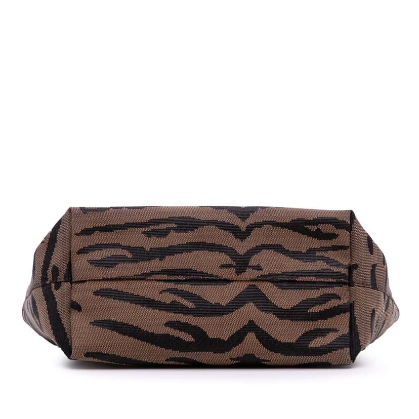 Fendi Zebra Print Canvas Handbag Brown Canvas Good condition - Inside View