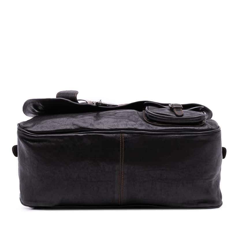 Dior Calfskin Gaucho Double Saddle Shoulder Bag Black Leather Good condition - Inside View