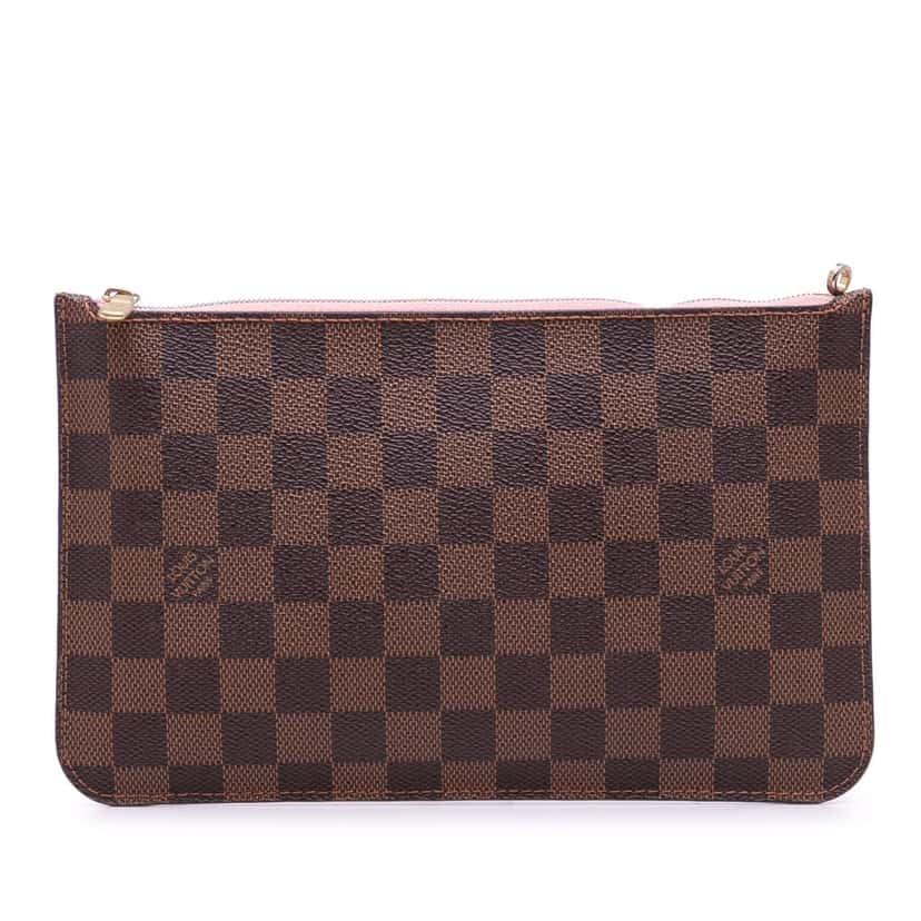Louis Vuitton Damier Ebene Neverfull MM Pouch Brown Canvas Good condition - Front View