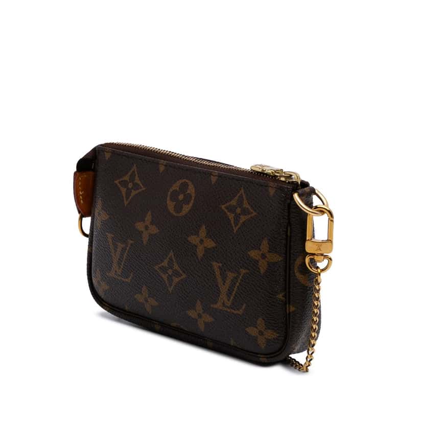 Louis Vuitton Monogram Mini Pochette Accessoires Brown Canvas Good condition - Back View