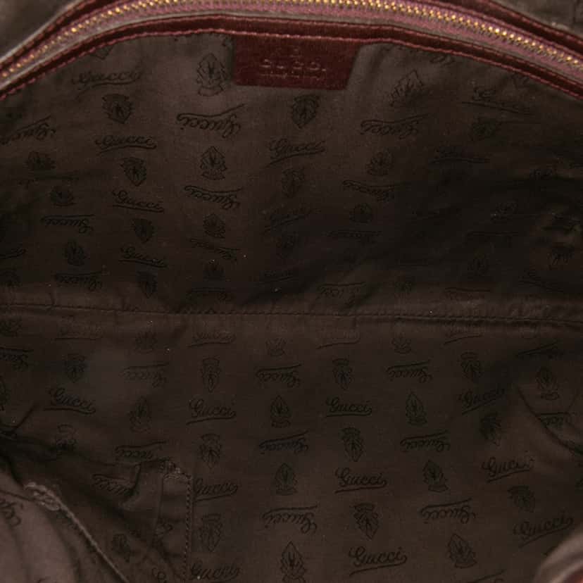 Gucci Metallic Guccissima Charlotte Hobo Red Leather Good condition - Model View