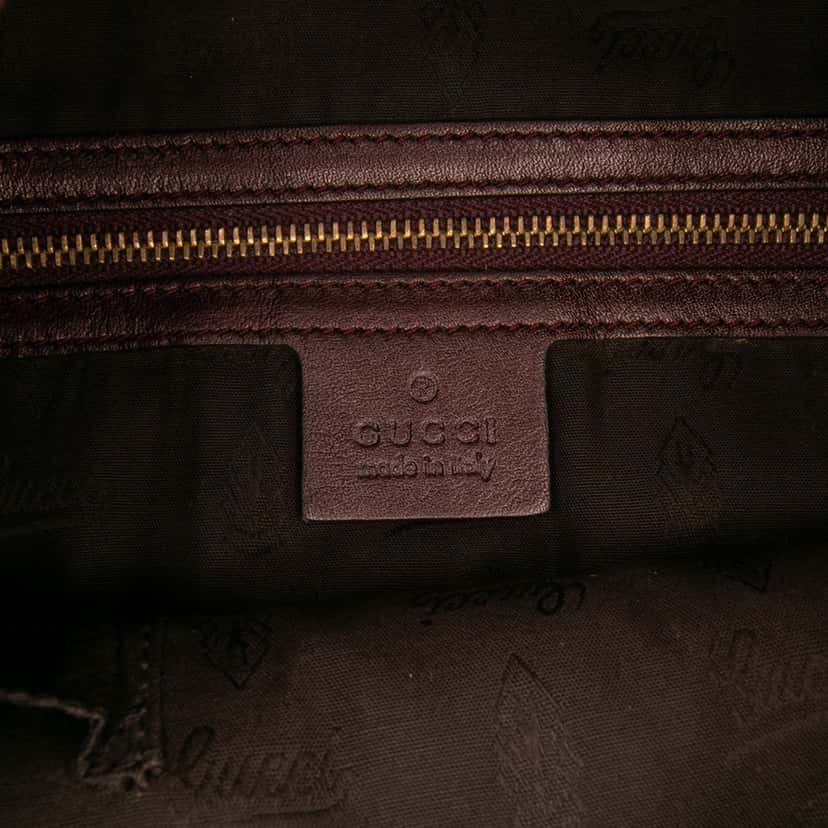 Gucci Metallic Guccissima Charlotte Hobo Red Leather Good condition - Box View