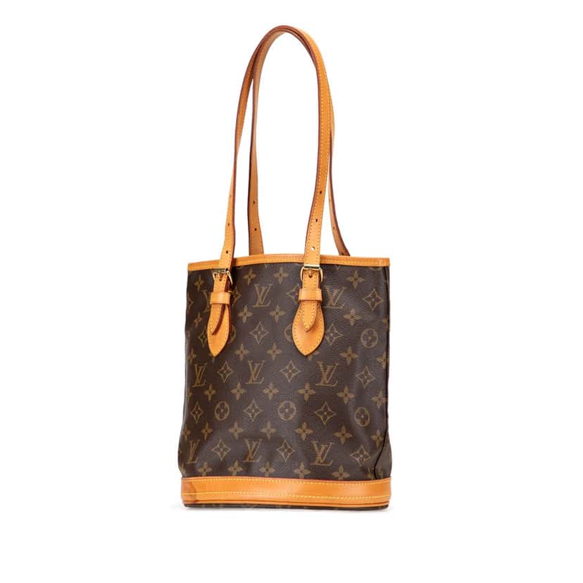 Louis Vuitton Monogram Petit Bucket Brown Canvas Good condition - Back View