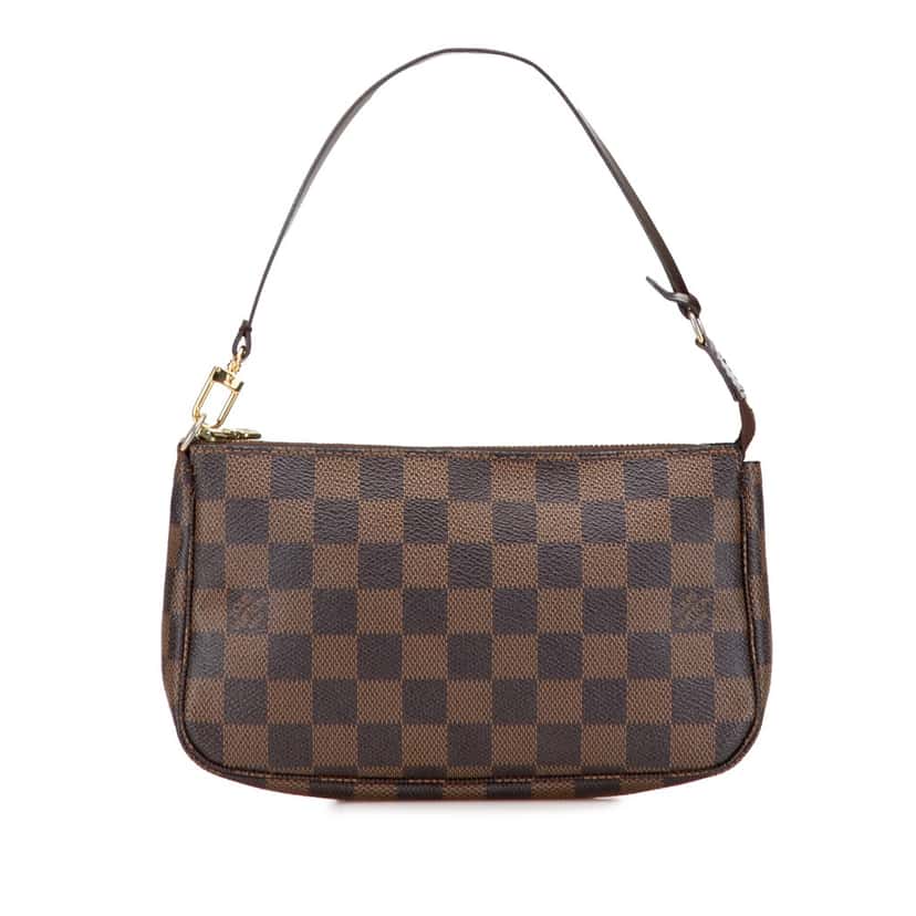 Louis Vuitton Damier Ebene Pochette Accessoires Brown Canvas Good condition - Front View