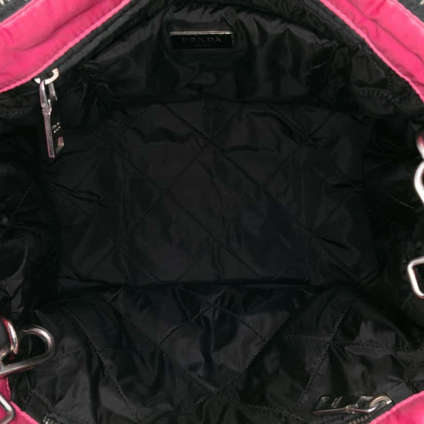 Prada Tessuto Bomber Satchel Pink Good condition - Model View