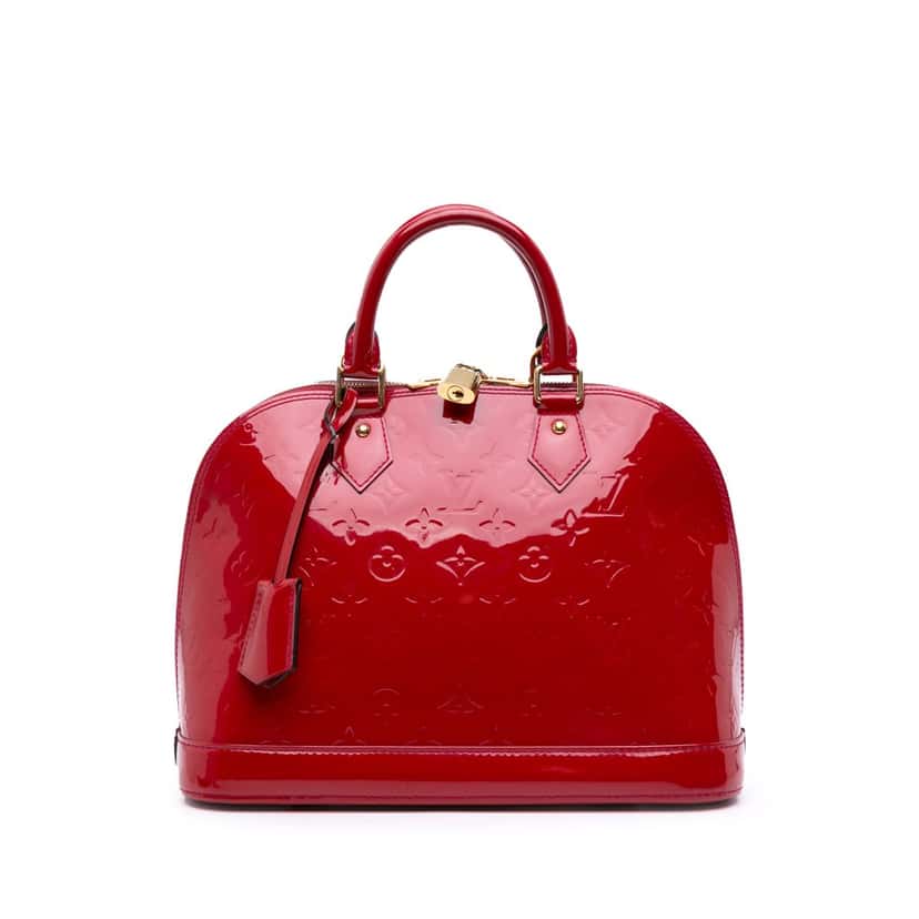 Louis Vuitton Monogram Vernis Alma PM Red Leather Good condition - Front View