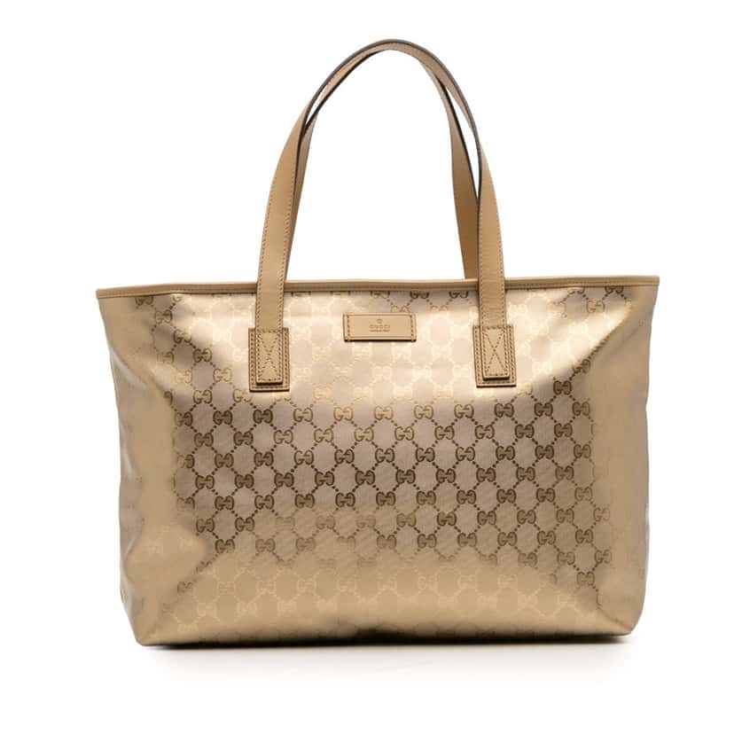 Gucci Medium GG Imprime Tote Gold Canvas Good condition - Front View