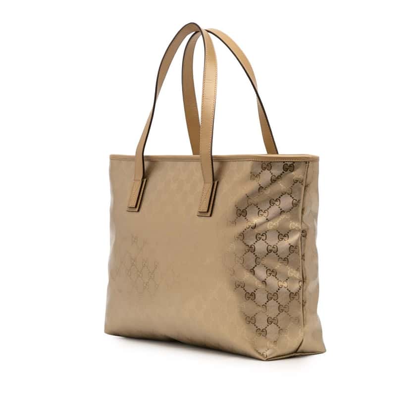 Gucci Medium GG Imprime Tote Gold Canvas Good condition - Back View