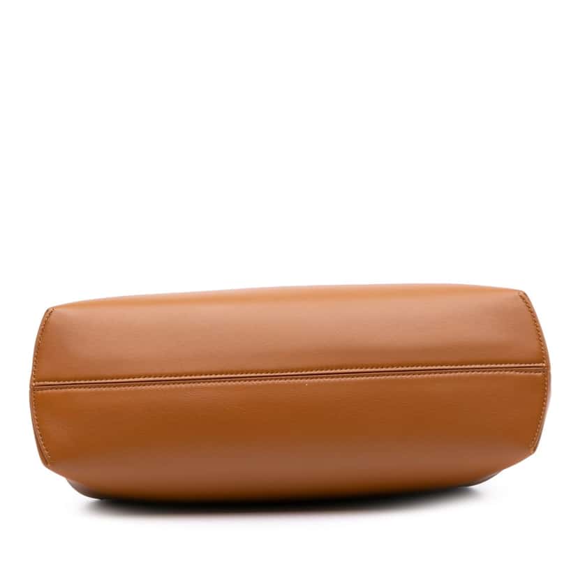 Fendi Medium Nappa Fendi First Shoulder Bag Brown Leather Good condition - Inside View