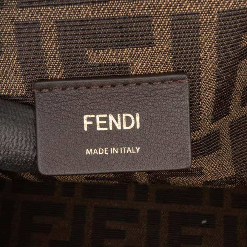 Fendi Medium Nappa Fendi First Shoulder Bag Brown Leather Good condition - Box View
