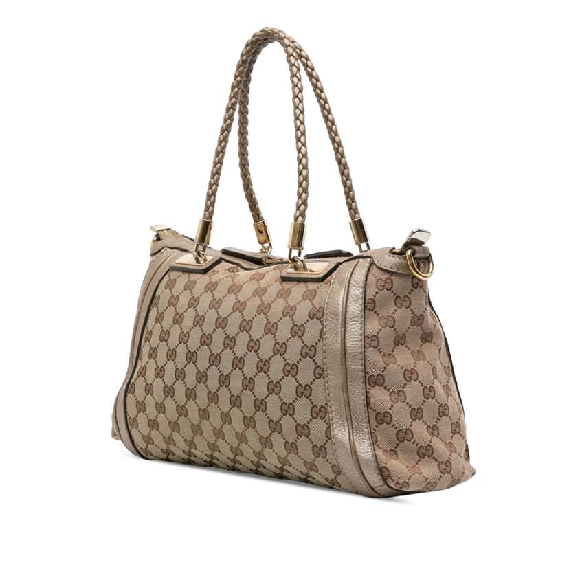 Gucci GG Canvas Bella Satchel Brown Canvas Good condition - Back View