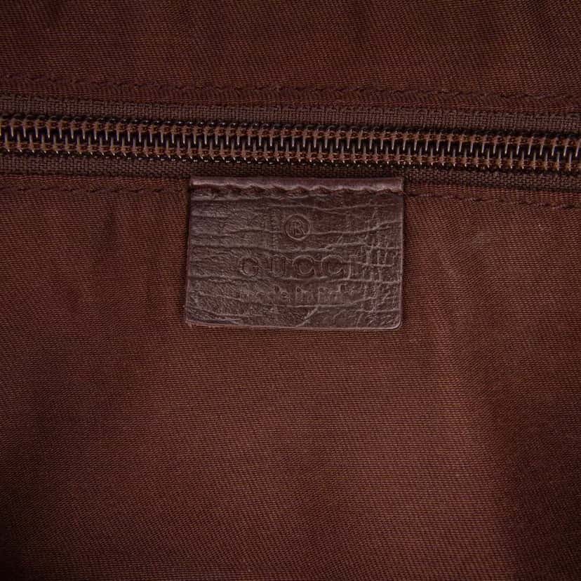Gucci GG Supreme Web Boston Bag Brown Canvas Good condition - Box View