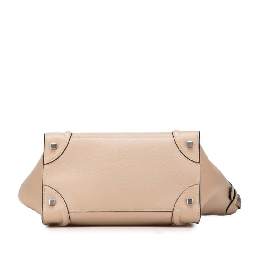 Celine Mini Calfskin Luggage Tote Brown Leather Good condition - Inside View
