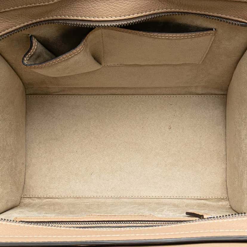 Celine Mini Calfskin Luggage Tote Brown Leather Good condition - Model View