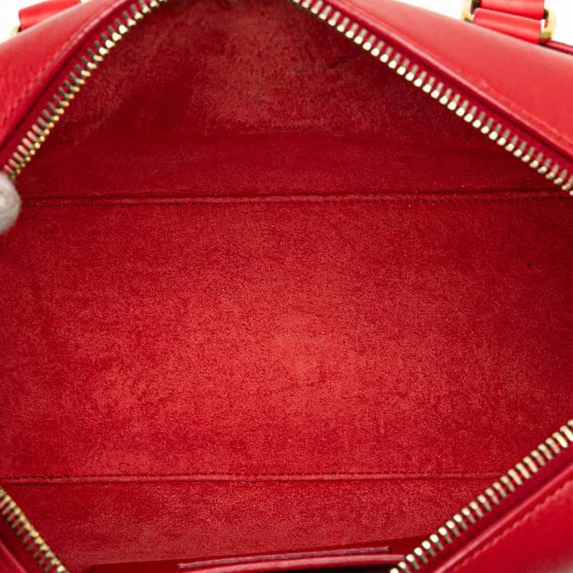 Saint Laurent Baby Leather Classic Duffle Satchel Red Leather Good condition - Model View