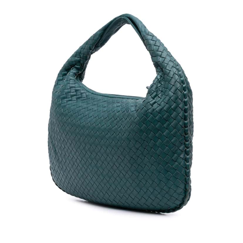 Bottega Veneta Small Nappa Intrecciato Veneta Hobo Blue Leather Good condition - Back View