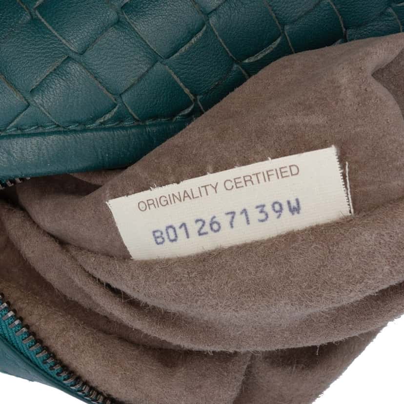 Bottega Veneta Small Nappa Intrecciato Veneta Hobo Blue Leather Good condition - Box View
