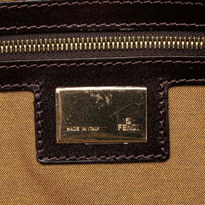 Fendi Large Zucca Canvas Chef Shoulder Bag Brown Canvas Good condition - Box View