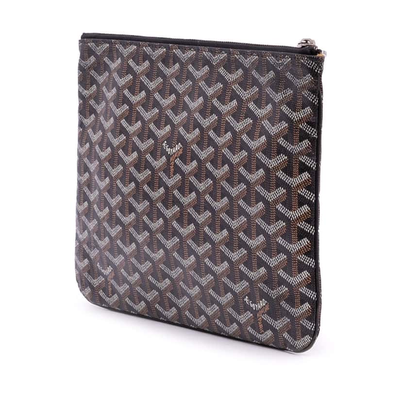Goyard Goyardine Senat MM Black Canvas Good condition - Back View