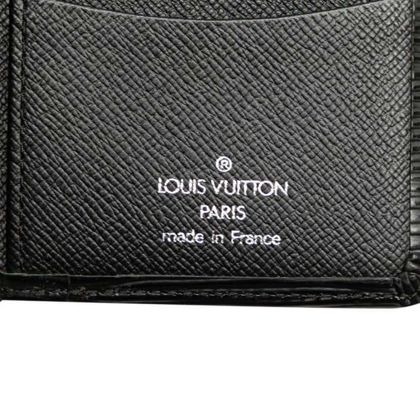 Louis Vuitton Epi Business Card Holder Black Leather Good condition - Box View