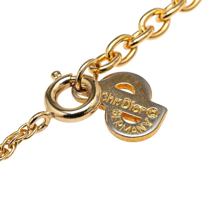 Dior Gold Plated CD Logo Pendant Necklace Gold Metal Good condition - Inside View