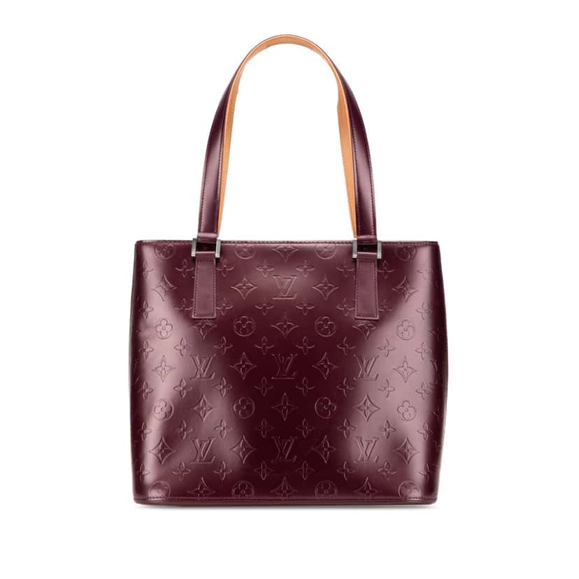 Louis Vuitton Monogram Mat Stockton Red Leather Good condition - Front View